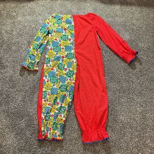 🎪 2 Vtg Youth Handmade Clown Costumes –Colorful, Circus, Halloween – Set of 2